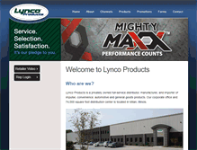 Tablet Screenshot of lyncoproducts.net